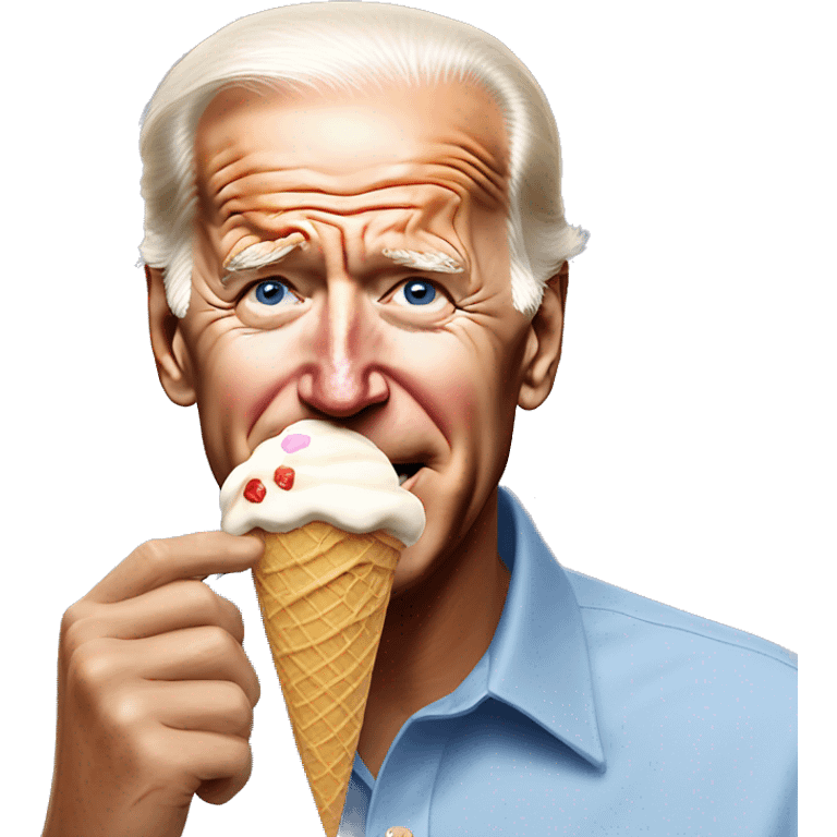 Joe Biden Eating Ice Cream emoji