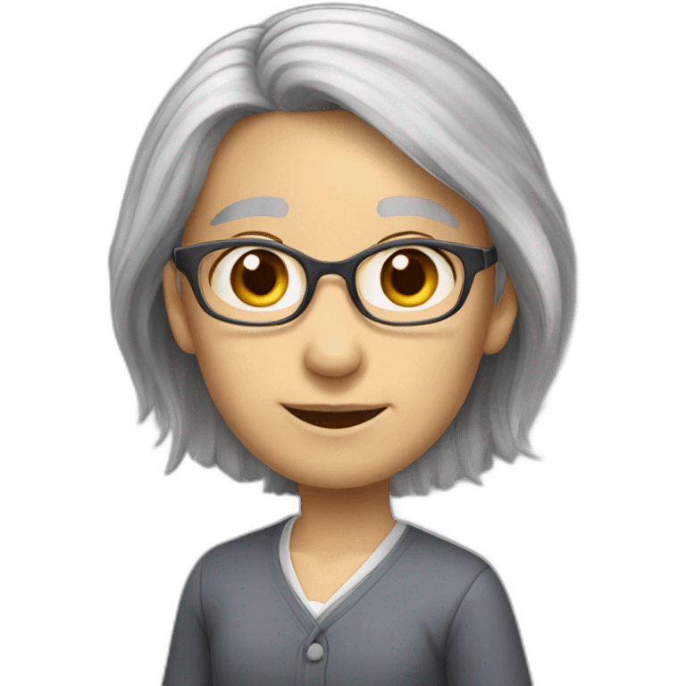 School reunion oriental grey hair teacher emoji