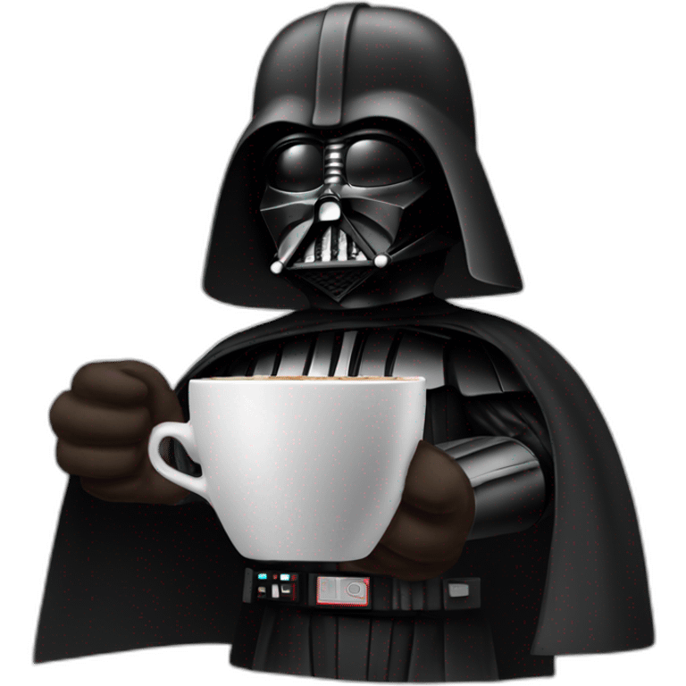 Dark Vador qui boit du café emoji