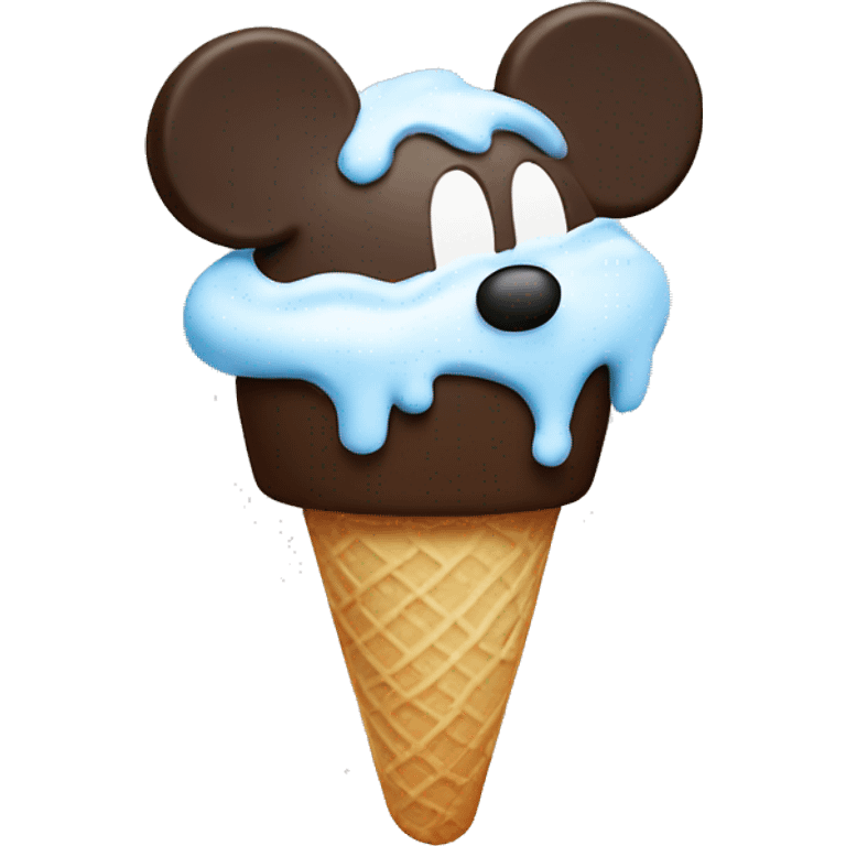 Mickey Mouse shaped ice cream bar emoji