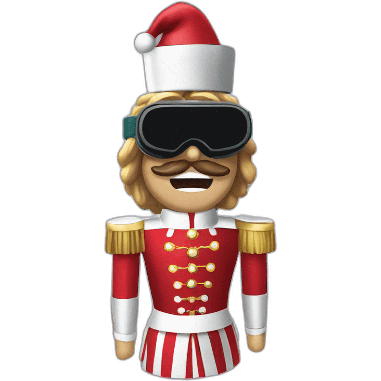 christmas nutcracker in vr headset emoji