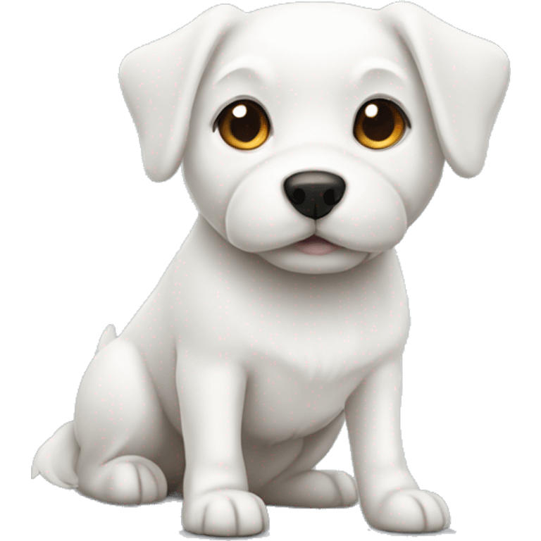 White dog different color  emoji