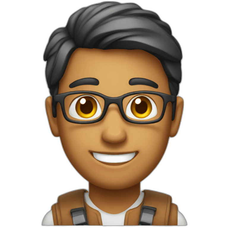 happy and cool Indian coding assistant emoji