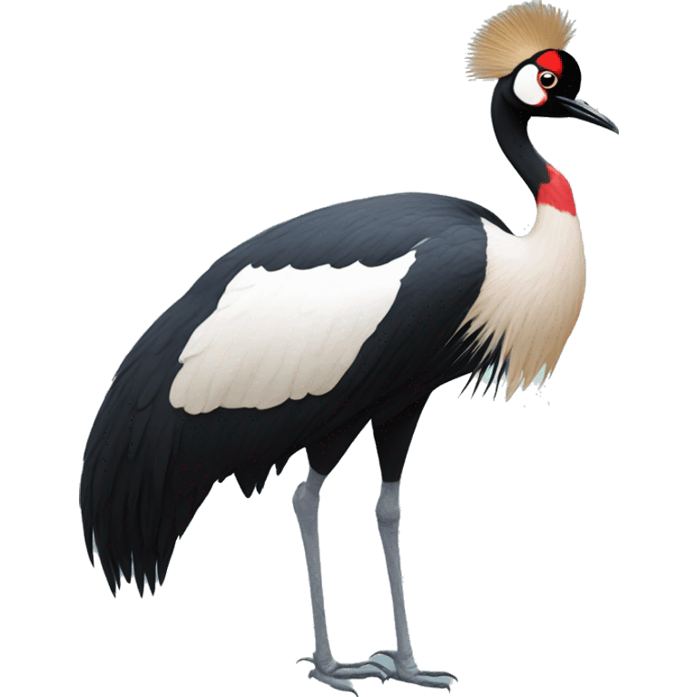 Black crowned crane emoji