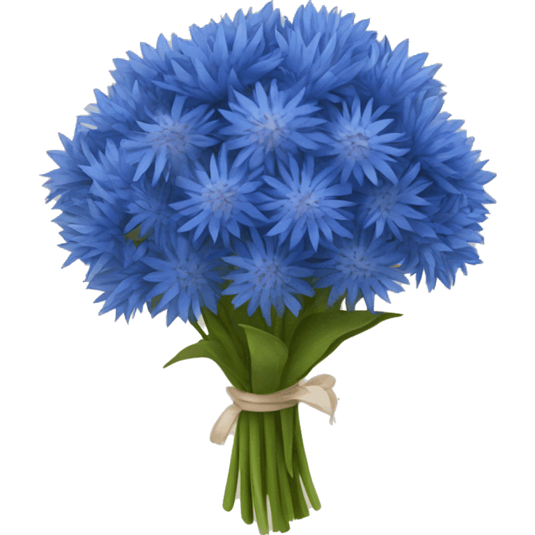 Blue cornflower bouquet  emoji