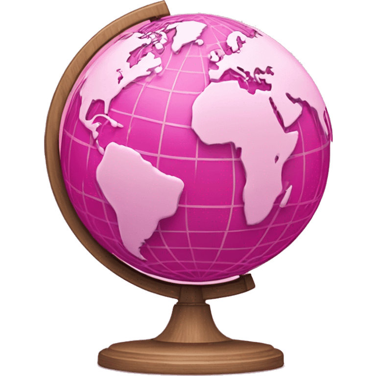 Pink and light pink,  network, world globe, insanely detailed  emoji