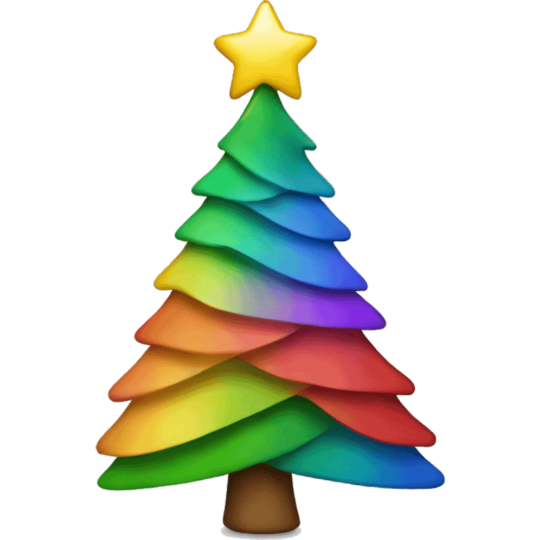 rainbow christmas tree emoji