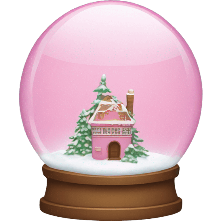 Pink snow globe emoji