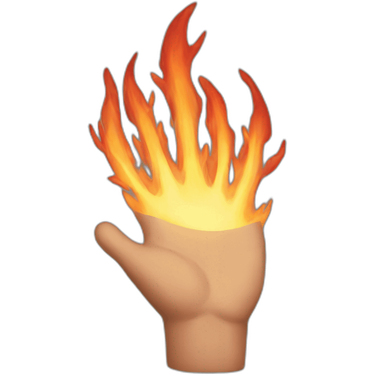 Mano fuego emoji