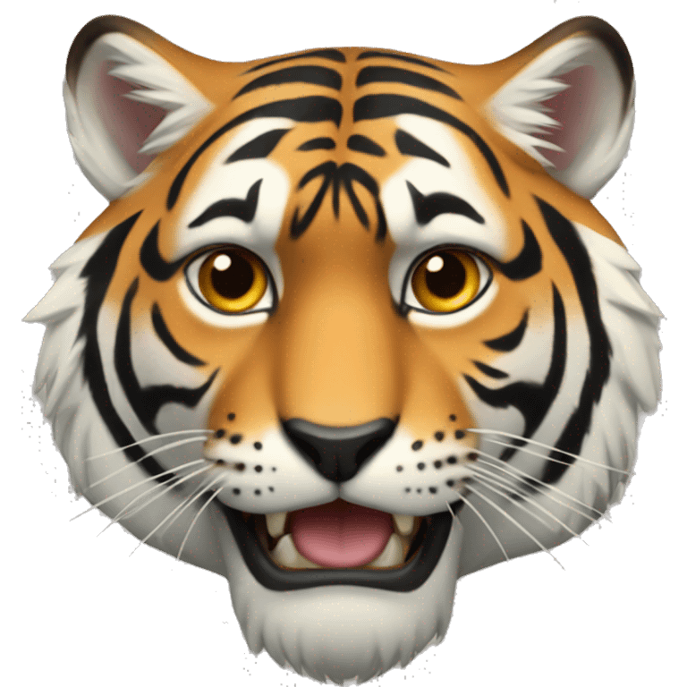 Tigre de face énérvé emoji