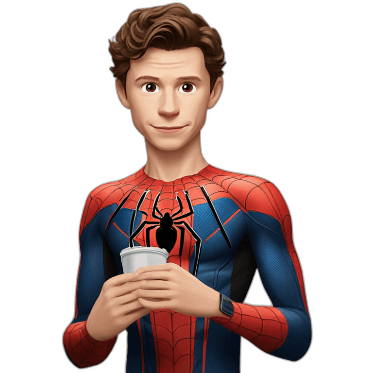 Tom Holland with mayonaise and he’s Spider-Man suite emoji