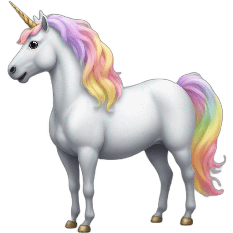 A unicorn who farts emoji