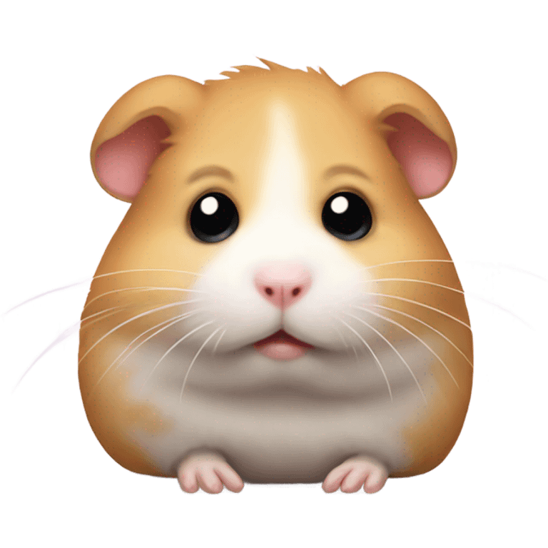 Sad hamster with bow on ear emoji