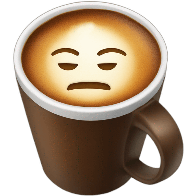 Hot coffee for a hipster emoji