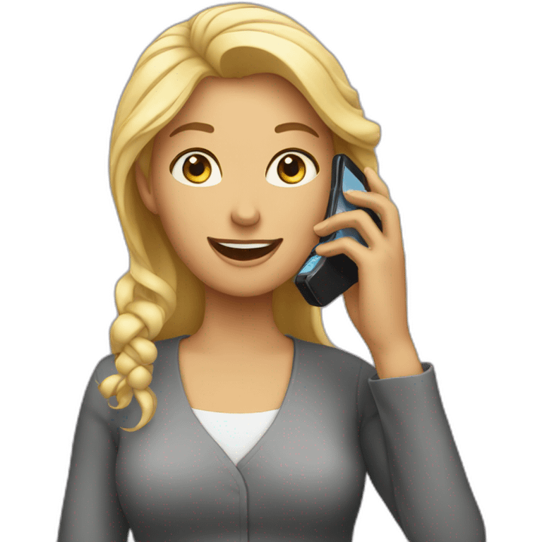 Woman talking on cell phone emoji