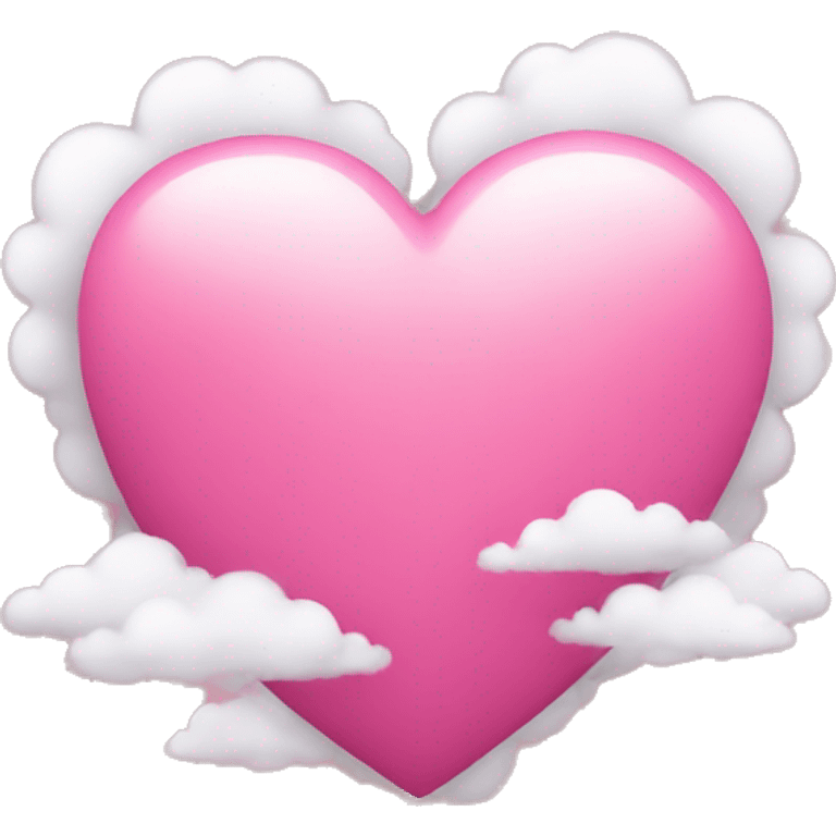 pink heart with clouds emoji