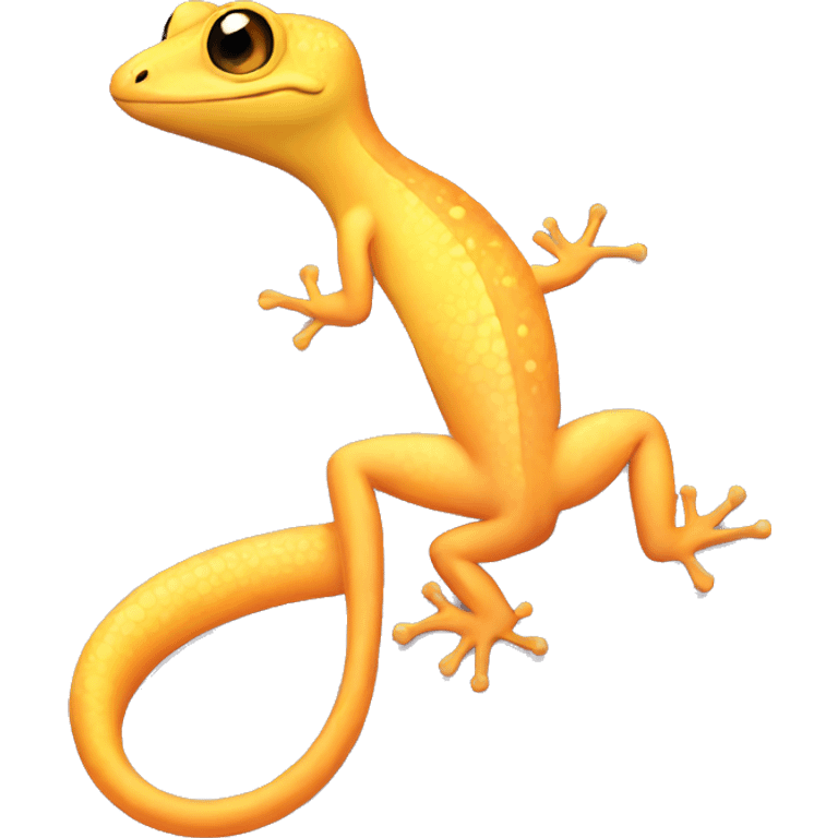 Yellow and peach gecko emoji