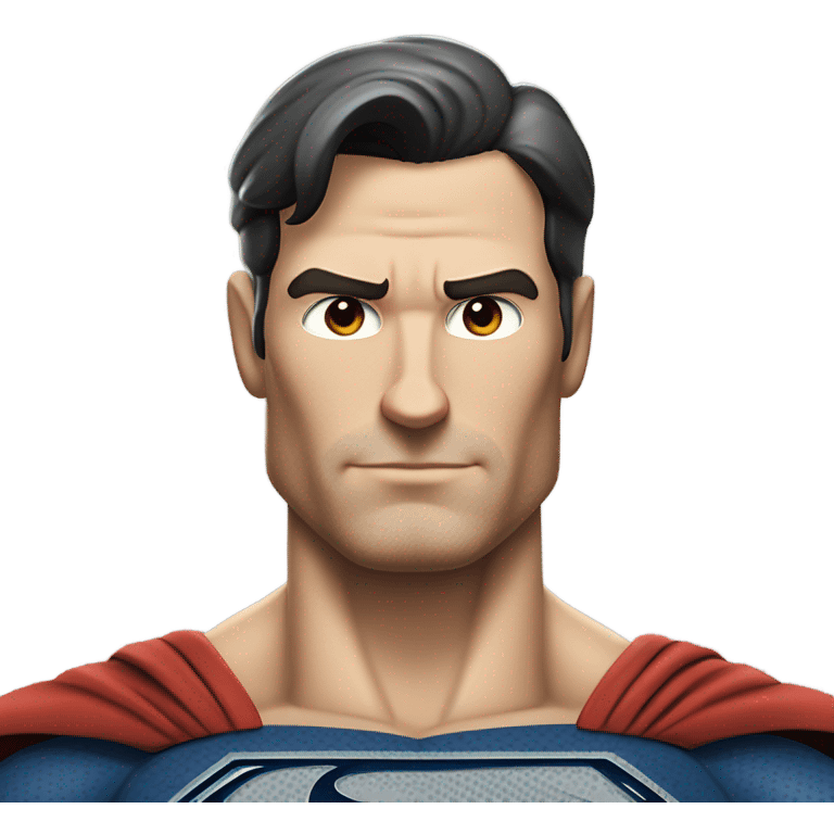 realistic superman with abs white man emoji