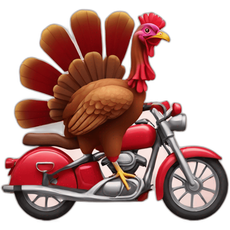 turkey-on-red-bike emoji