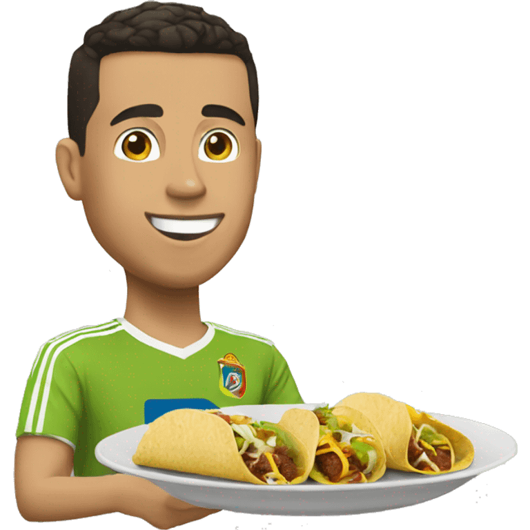 Ronaldo qui mange un tacos  emoji