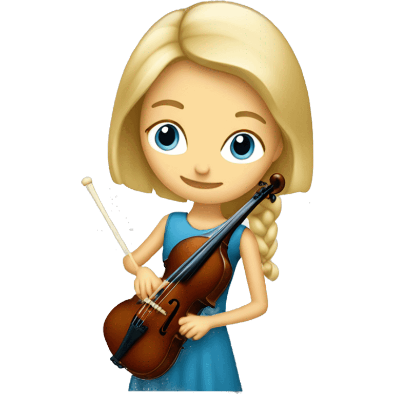 Blonde girl playing bassoon emoji