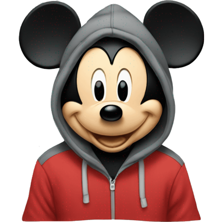 Mickey Mouse wearing a hoodie  emoji