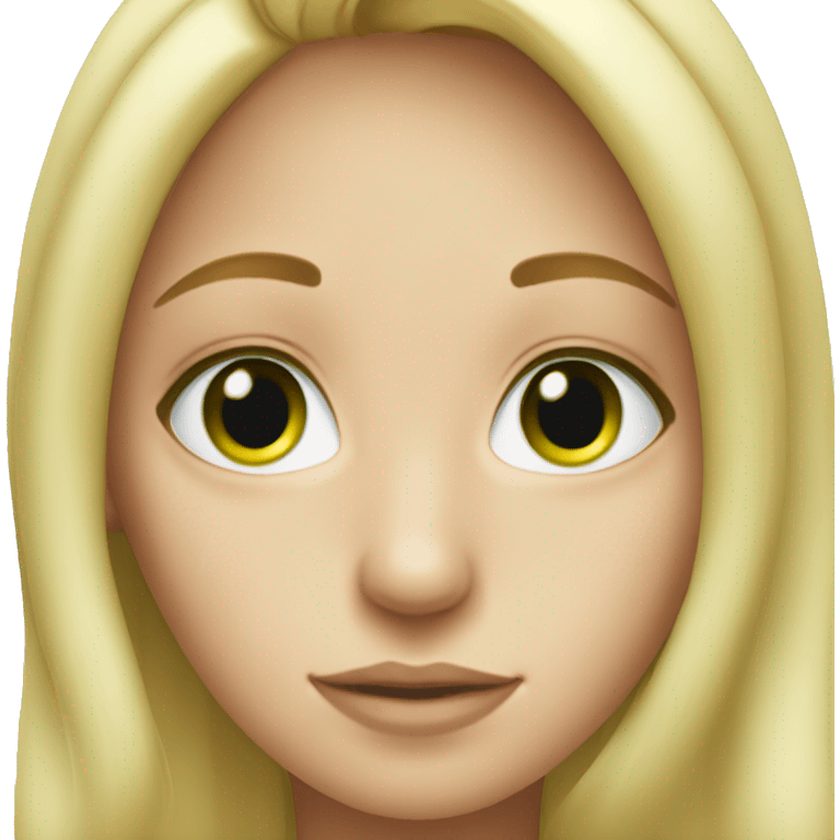 Blonde green eyes girl with little freckles emoji