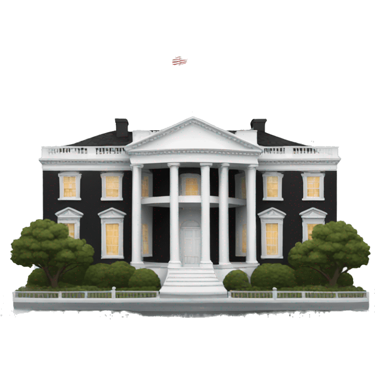 black white house emoji