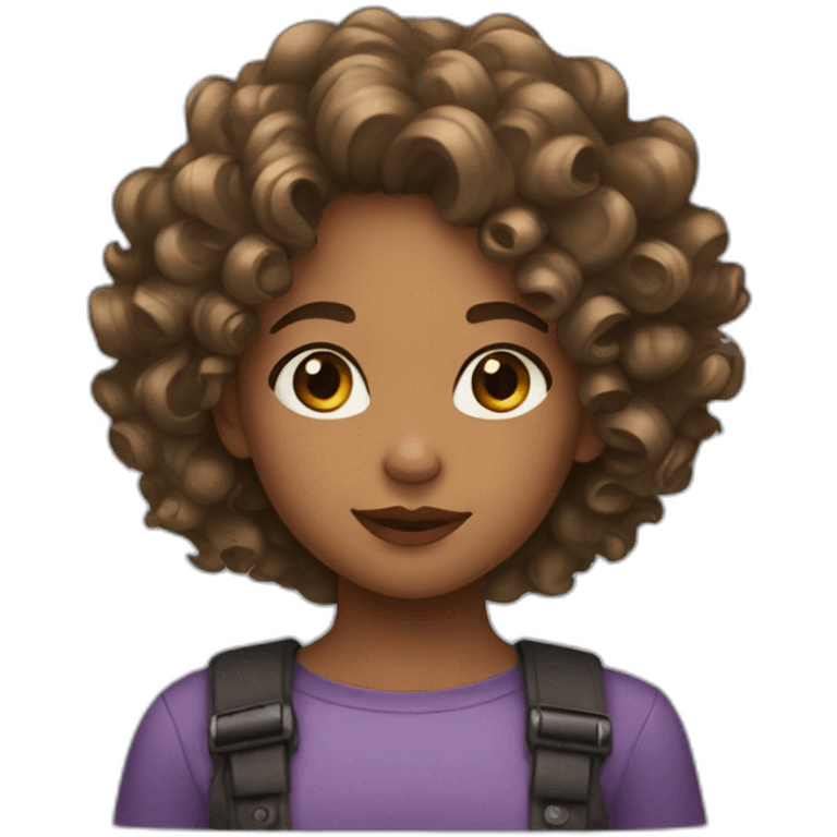 Girl with curls emoji