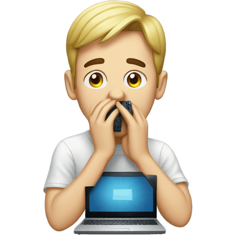 guy smelling computers emoji