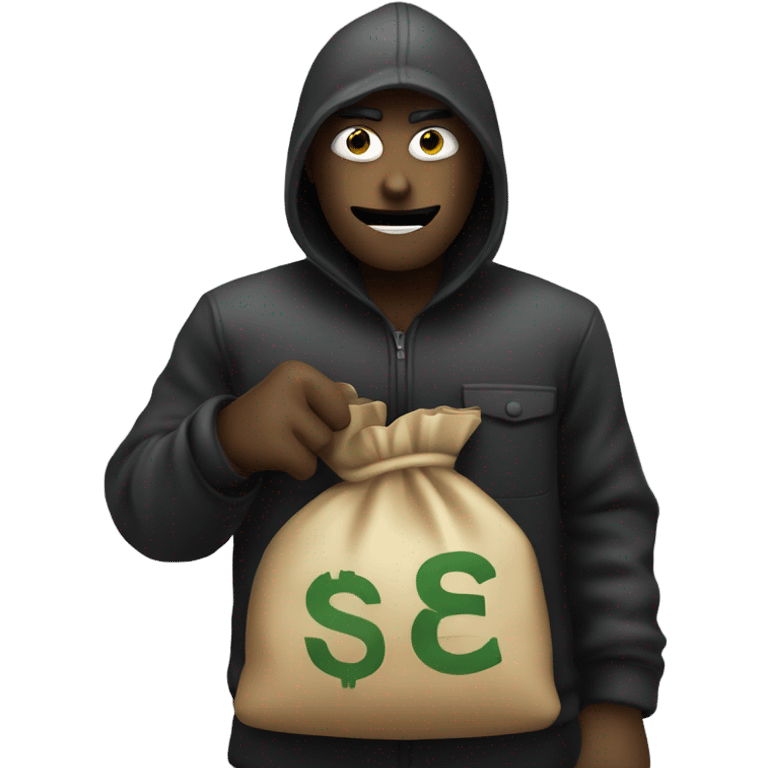 Robber with money bag emoji