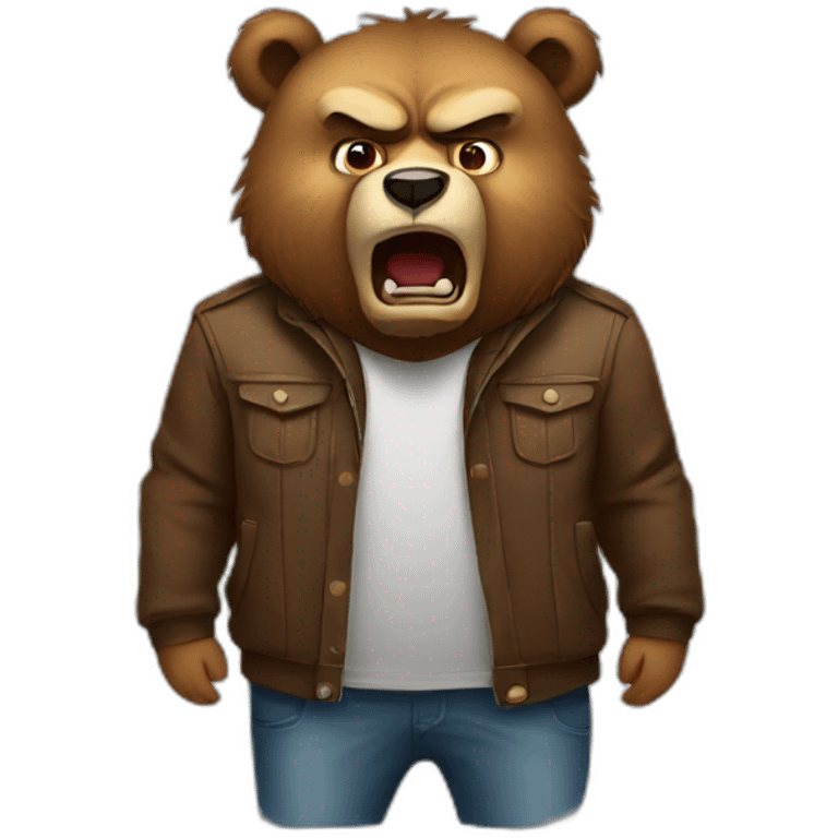 Angry bear emoji