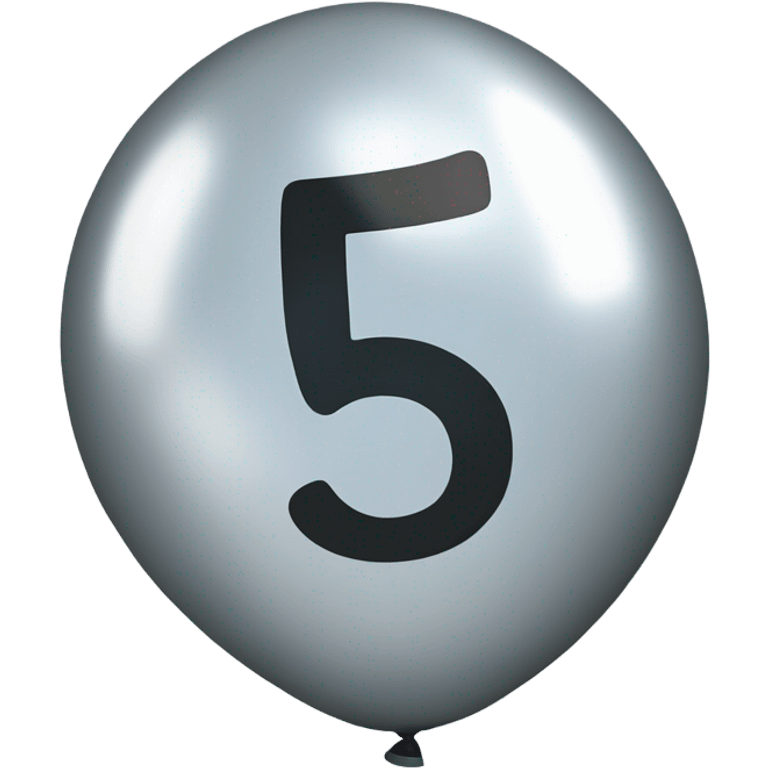 number 5 balloon emoji