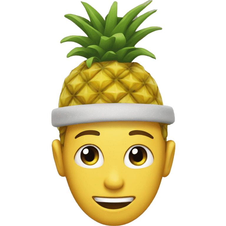 Face with ananas emoji