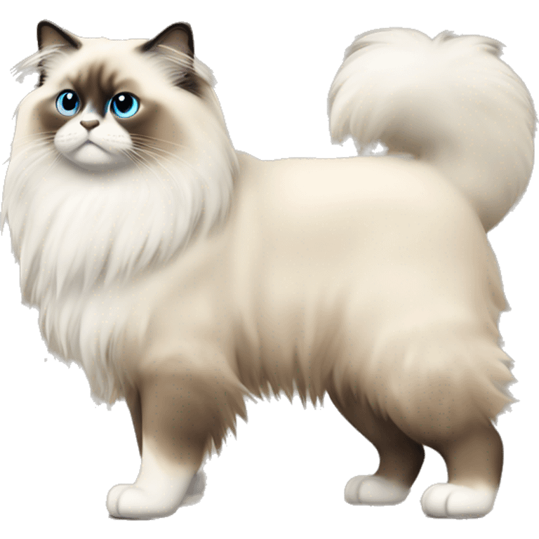 Ragdoll himalayan full body long fur emoji