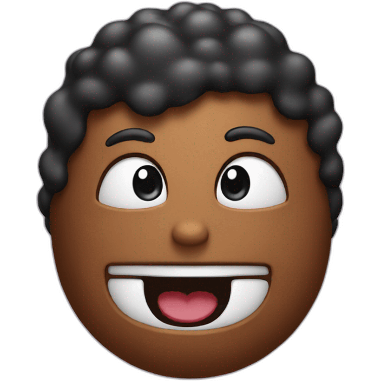 black happy cake emoji