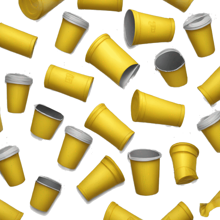 Yellow garbage bin emoji