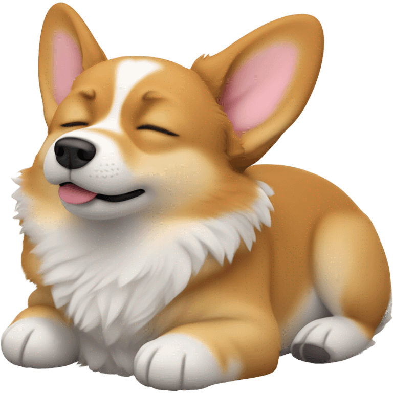 corgi sleeping emoji