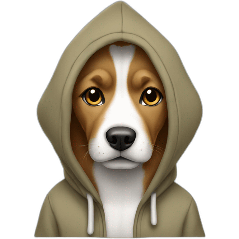 Dog wearing a hoodie  emoji