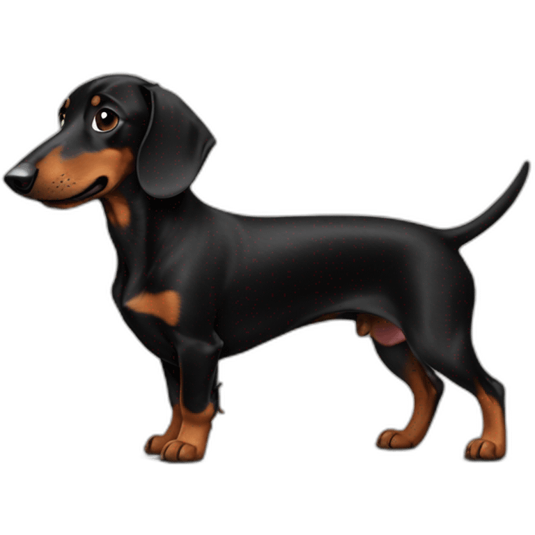 black dachshund emoji