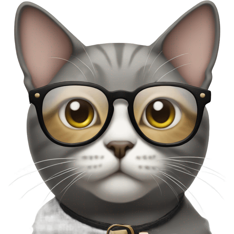 Cat with glasses emoji