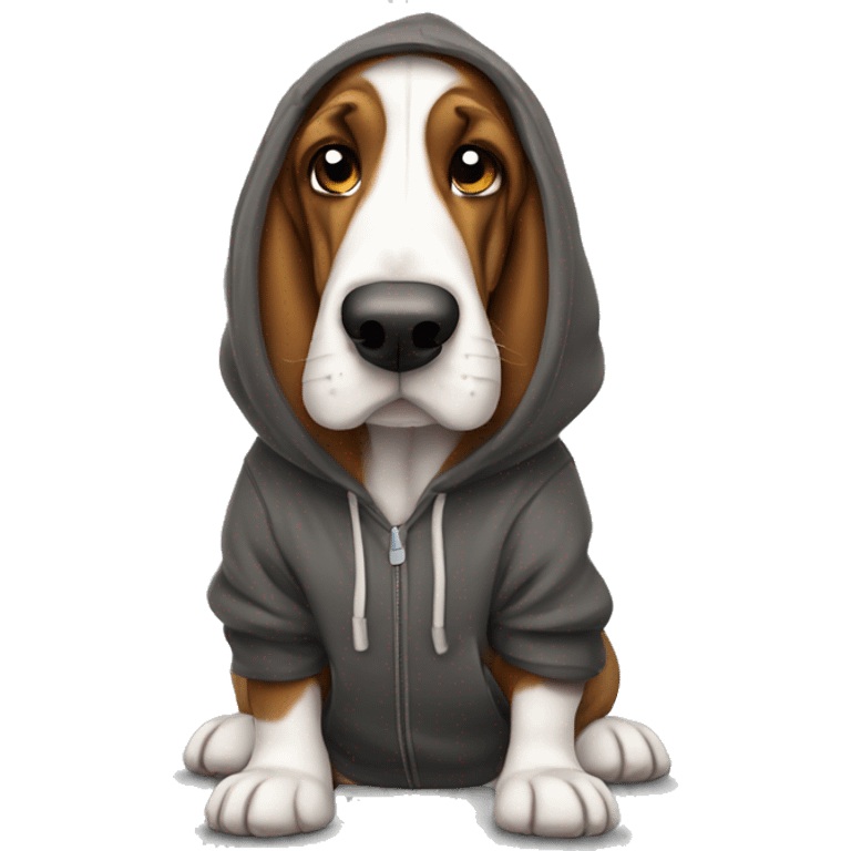 Basset hound in hoodie  emoji