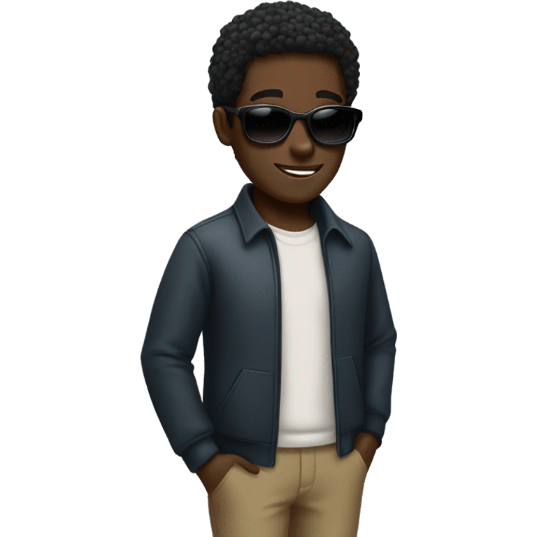 Black boy wearing sunglasses emoji