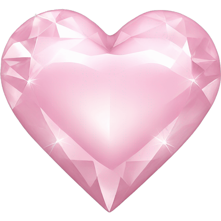 Pastel pink Heart with shiny diamonds on it emoji