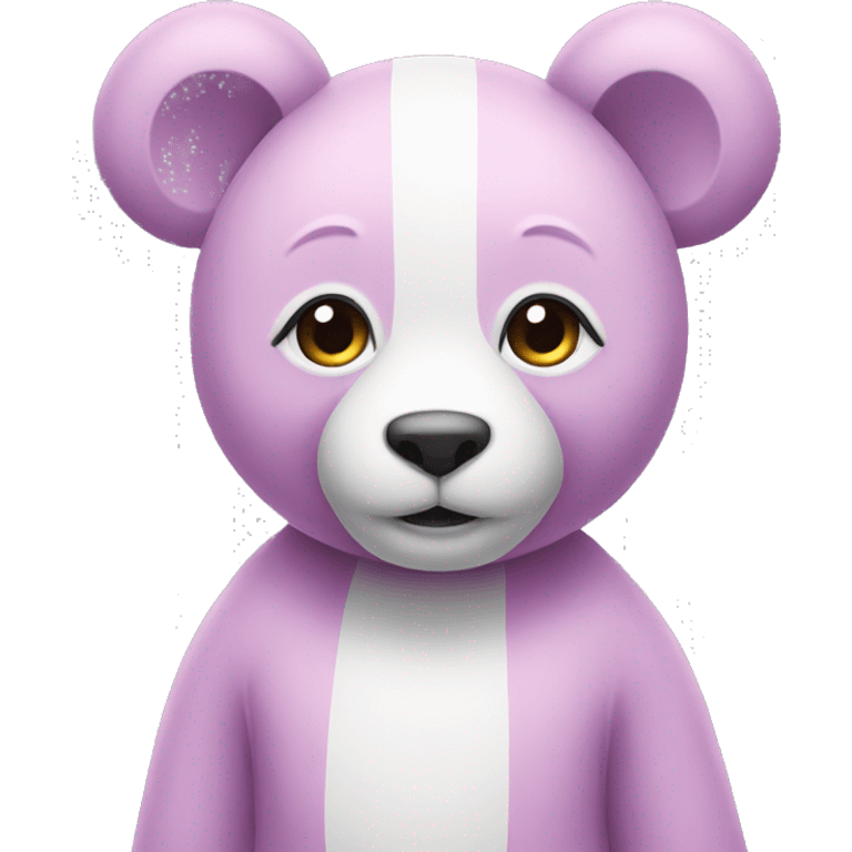 Nounours rose violet blanc emoji