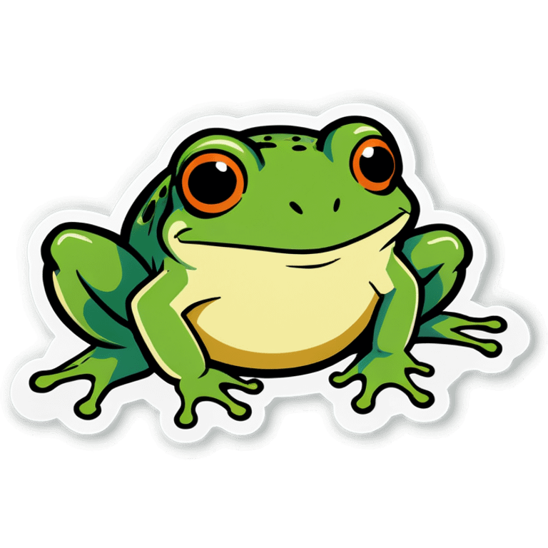 Frog funny emoji