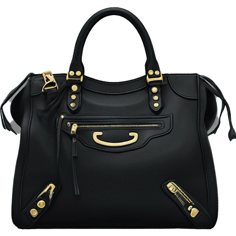 Balenciaga black city  bag emoji