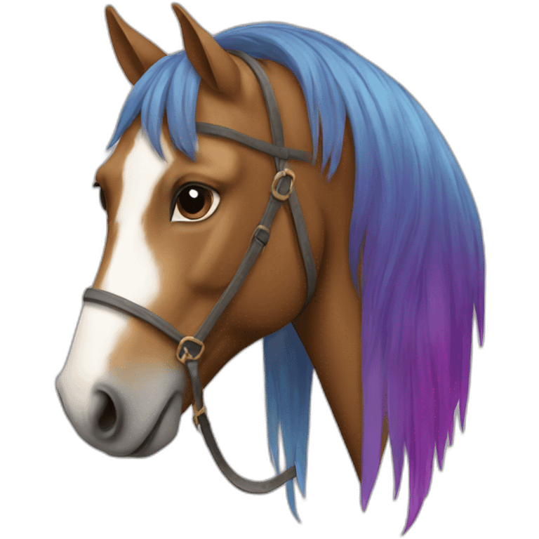 Cheval multicolore emoji