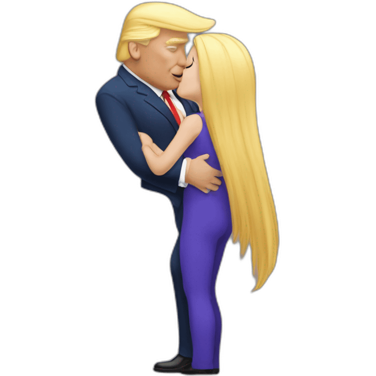 trump kissing his daughter, positivity, inclusiveness emoji