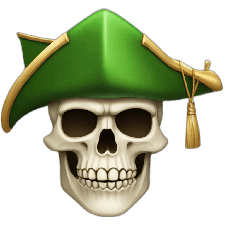 skull with robin hood hat emoji